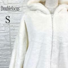 Doublefocus フード ボアジャケット ジャンパー パーカー ホワイト