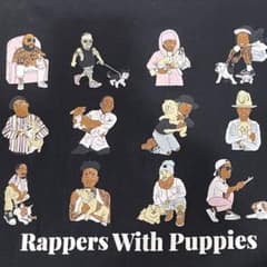 Rappers With Puppies Tシャツ ブラックのサムネイル