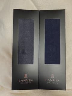 LANVIN ソックス 25〜27 グレー/ネイビー 2色セットのサムネイル