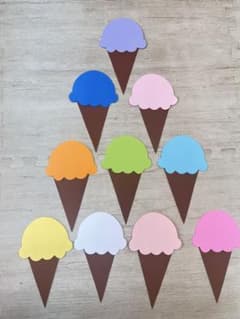 アイスクリーム 壁面飾り・保育製作10セットのサムネイル