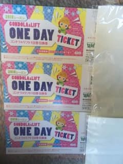 本日限定 ホワイトワールド尾瀬岩鞍 ゴンドラ&リフト1日券 引換券 3枚のサムネイル
