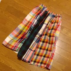 denim dungaree　デニム　ダンガリー　01　スカート　チェックのサムネイル
