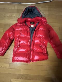 AIGLE 赤 プレミアムダウンジャケット - メルカリ