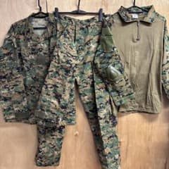 迷彩戦闘服 ポケット付き 肘パッド付き3点セット　0204o220 迷彩戦闘服 ポケット付き 肘パッド付き3点セット 0204o220 - メルカリ
