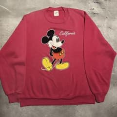 90s Velva Sheen ミッキー スウェット USA ピンク ディズニー - メルカリ