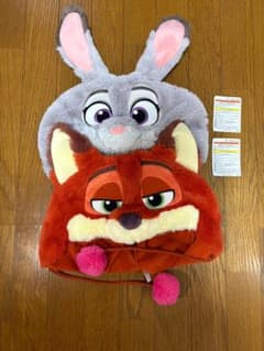 ディズニー ぬいぐるみ帽子 ジュディ・ホップス ニック・ワイルドのサムネイル
