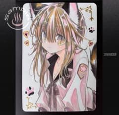 一点物】創作オリジナル手描きイラスト 三毛猫女子 - メルカリ