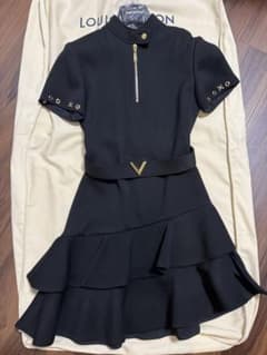 ルイヴィトン ミニワンピース 半袖 フリル　34【値下げしました】 ルイヴィトン ミニワンピース 半袖 フリル 34【値下げしました