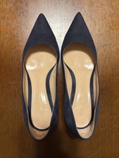 Gianvito Rossi ネイビー スエード パンプス 351/2 - メルカリ