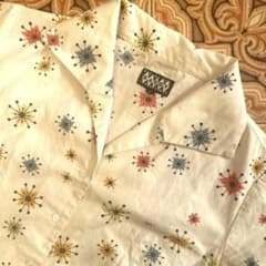 m*✰様 レトロポップアトミック柄シャツミッドセンチュリーロカビリー 