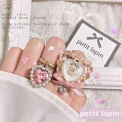 恋するくまさんリング セット 指輪 ハンドメイド ゆめかわ ピンク ハートのサムネイル