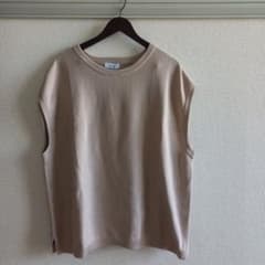 PLUS ONE ノースリーブトップス XL ベージュ メン/ヲメンのサムネイル