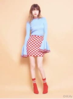 Lillilly フレア袖ニット　BLUEのサムネイル