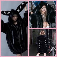 新品未使用タグ付き REFLEM レフレム×クロミ ファー うさ耳 アウター 新品未使用タグ付き REFLEM レフレム×クロミ ファー うさ耳