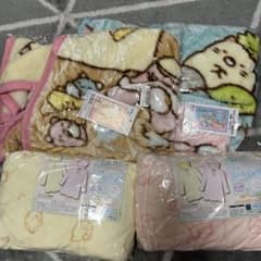 스미코구라시 푹신푹신 프리스 룸웨어 무릎걸이 담요 4장 세트