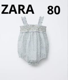 【ZARA 】⭐︎9〜12ヶ月⭐︎フラワー刺繍ロンパースのサムネイル
