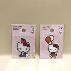 ハローキティ ワッペン キャラクターワッペン 2個セット アイロン接着 値下げ