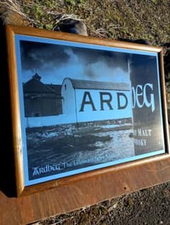 アードベッグ　非売品　ヴィンテージ　パブミラー　鏡　ARDBEG 　アイラ島 アードベッグ 非売品 ヴィンテージ パブミラー 鏡 ARDBEG アイラ島