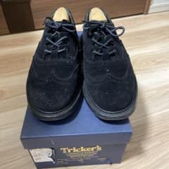 【美品】Tricker's M7518 ブラック スエード UK8のサムネイル