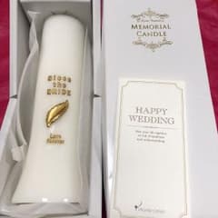 値下げ→結婚式 メインキャンドル 箱付きのサムネイル