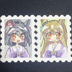 し*ん様 ウマ娘 キタサンブラック サトノダイヤモンド 手描きイラスト