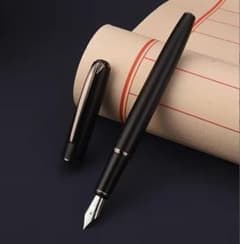 【新品 未使用品】ブラックナイトファウンテン万年筆 中細字