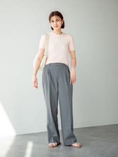 UNIQLO ケーブルクルーネックセーター 半袖 ピンク S - 5