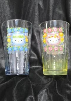 新品 ハローキティ ディアダニエル グラス コップ ハイビスカス トロピカル 新品 ハローキティ ディアダニエル グラス コップ ハイビスカス