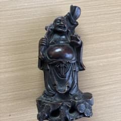 布袋尊 銅製 置物 彫刻 - メルカリ
