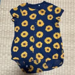 ひまわり柄 ロンパース 70-80cmのサムネイル