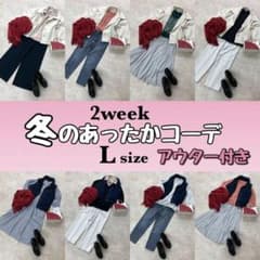 2週間 まとめ売り KBF等 コーデセット 13枚 Lサイズ 冬 シンプル