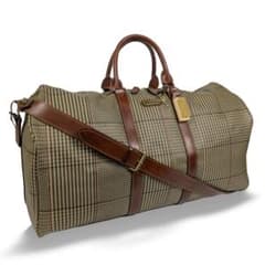 美品】ポロラルフローレン ボストンバッグ 千鳥格子 2way PVC レザー