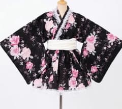 浴衣ドレス 姫ギャル 量産型 地雷系 薔薇柄 - メルカリ