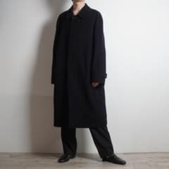 SANYO シングルチェスターコート カシミヤ混 モード ネイビー/CZ187 