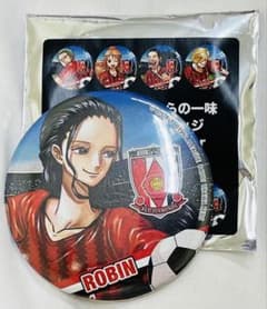ワンピース 浦和レッズ コラボ ロビン 麦わらの一味 缶バッジ 丸型 レア 輩 ワンピース 浦和レッズ コラボ ロビン 麦わらの一味 缶バッジ 丸型