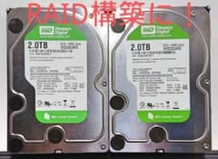 RAID構築 Western Digital 3.5inch HDD 2TB×2のサムネイル