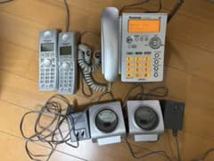 Panasonic 電話機 VE-GP31-S 子機2台付（ジャンク）のサムネイル