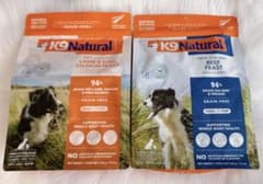 k9 ナチュラル ビーフ・フィースト500g、ラム＆キングサーモン500g