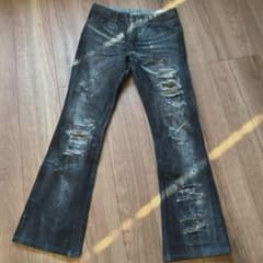 ✨希少✨シェラック ブーツカット ダメージ ユーズド ペンキ hide y2k