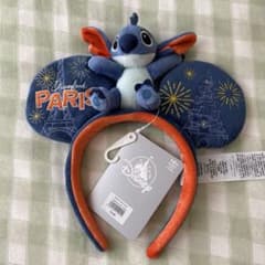 新品・タグ付】パリディズニー スティッチ ぬいぐるみ カチューシャ
