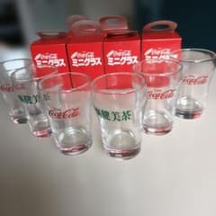 ミニグラス、非売品　　　　　　　　　　　　コカ・コーラ 爽健美茶 6個セットのサムネイル