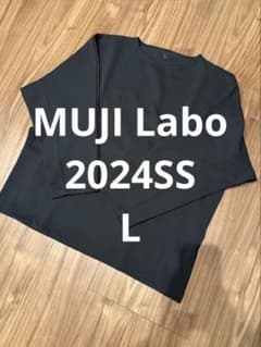 MUJI Labo 撥水二重編み長袖プルオーバー 黒 L