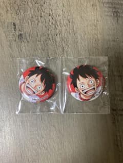 ワンピ ース ルフィ 缶バッジ 2個 日本生命 ニッセイ ONEPIECEのサムネイル