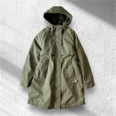 【ブブ】モッズコート 裏ボア ウエストドロスト フルジップ ポケット有 L