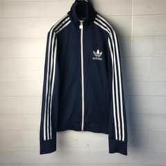 ☆アディダスオリジナルス トラックジャケット M ネイビー 刺繍ロゴ