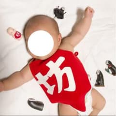 坊コスプレ　坊前掛け　ハロウィン　ニューボーンフォトのサムネイル