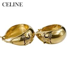CELINE セリーヌ トリオンフ ボールド フープ ピアス ゴールド GOLD 