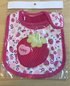 新品スタイ　イチゴ柄のサムネイル