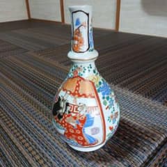 肥碟山信甫造の壺/幕末明治里帰り伊万里有田焼田代商会/公家菊牡丹錦絵