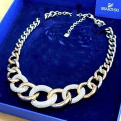 SWAROVSKI/スワロフスキー/Boundラージチェーンネックレス - メルカリ
